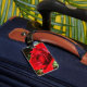 Helle Rote Rose Blume Schöne Blumenpracht Gepäckanhänger (Front Insitu 1)