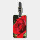 Helle Rote Rose Blume Schöne Blumenpracht Gepäckanhänger (Vorderseite vertikal)