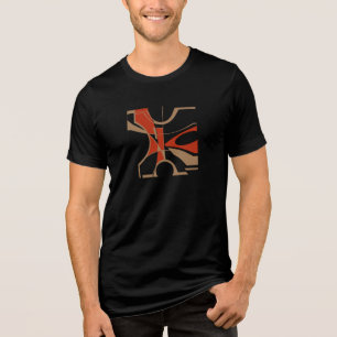 Helle rote Tan MCM Darstellung Geometrische Art Ab Tri-Blend Shirt