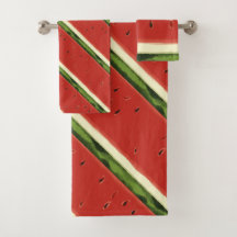 Helle Rote Wasserfarbe Wassermelone Handtuch