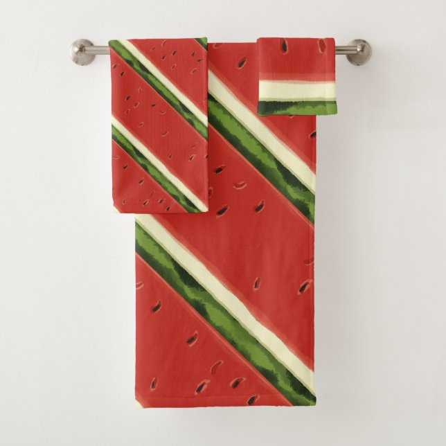 Helle Rote Wasserfarbe Wassermelone Handtuch Badhandtuch Set (Insitu)