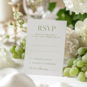 Helle RSVP-Karte für Hochzeitsstimmung in Beige & RSVP Karte