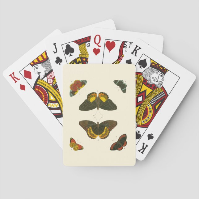 Helle Schmetterlinge von Pieter Cramer Spielkarten (Rückseite)