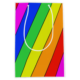 Helle schöne Regenbogen-STRIPES Mittlere Geschenktüte