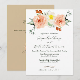 Helle Sommer-Blume Hochzeit Einladung