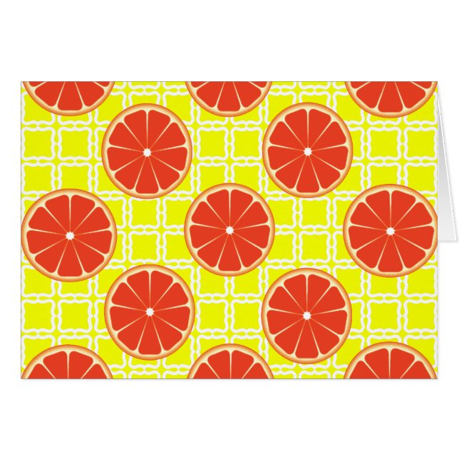 Helle Sommer-Pampelmusen auf zitronengelben (Vorderseite (Horizontal))