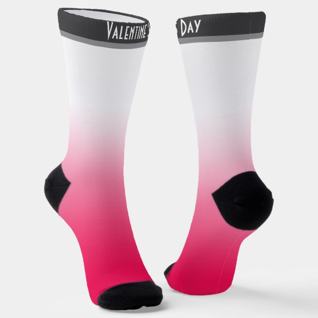 Helle Sommer Rot und Weiß Gradienten Ober Socken (Gewinkelt)