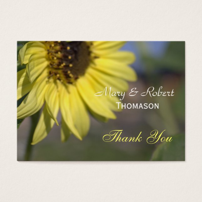 Helle Sommersonnenblume danke Ihnen Gastgeschenk H (Vorderseite)