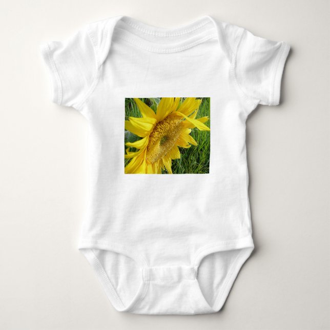 Helle Sonnenblume Baby Strampler (Vorderseite)