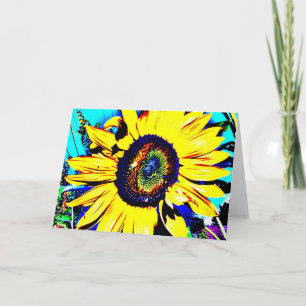 Helle Sonnenblume-Gruß-Karte Karte