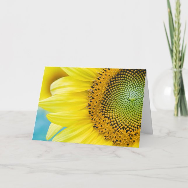 Helle Sonnenblume Karte (Vorderseite)