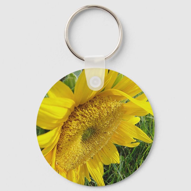Helle Sonnenblume Schlüsselanhänger (Vorderseite)