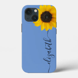 Helle Sonnenblume Script Stem Name Blue iPhone Cas Case-Mate iPhone Hülle