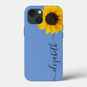 Helle Sonnenblume Script Stem Name Blue iPhone Cas Case-Mate iPhone Hülle