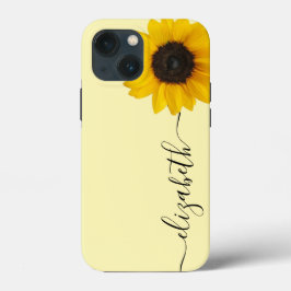 Helle Sonnenblume Script Stem Name iPhone Case