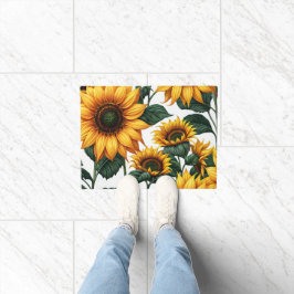 Helle Sonnenblumen Fußmatte
