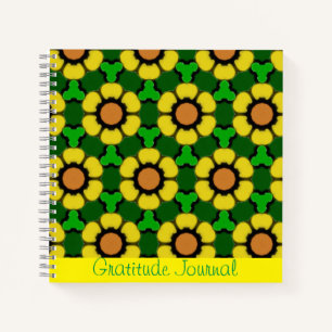 Helle Sonnenblumen Muster Dankeschön Journal Notizbuch
