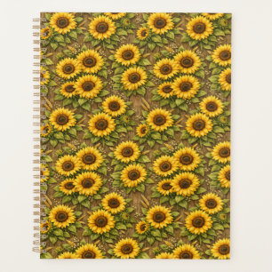 Helle Sonnenblumen-Nahtlos-Wiederholungsmuster Planer