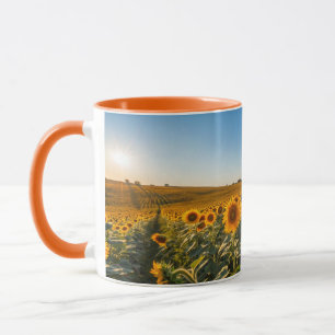 Helle Sonnenblumen-Tasse - fröhliches Blumengesche Tasse