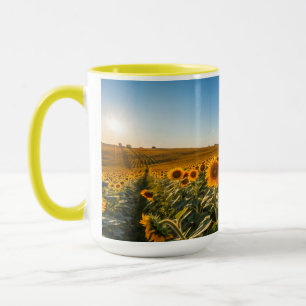 Helle Sonnenblumen-Tasse - fröhliches Blumengesche Tasse