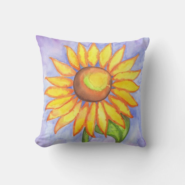 Helle Sonnenblumenkissen Kissen (Vorderseite)