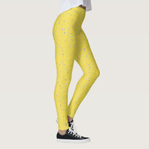 Helle, sonnige, gelbe Pastellfarben, gesprenkelte  Leggings