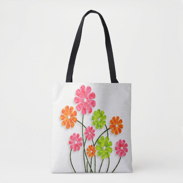 Helle Spaß-Blumen - alle Wahlen Tasche (Vorderseite)