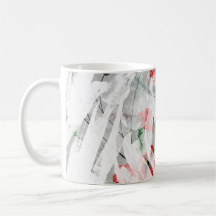Helle Splash Red Poppe Wasserfarbe Kaffeetasse