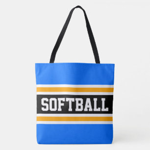 Helle sportliche blaue schwarze orange SOFTBALL St Tasche