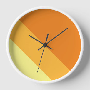 Helle sportliche orange-gelbe Sommer-Rennstreifen Uhr