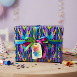 Helle Stammes-Chevron Geschenkpapier