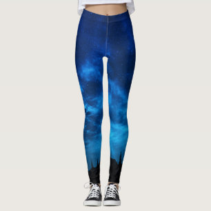 HELLE STERNE IN EINEM DUNKEN UND BLAUEN HIMMEL LEGGINGS