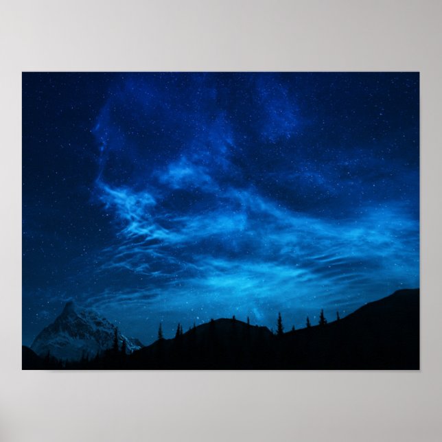 HELLE STERNE IN EINEM DUNKEN UND BLAUEN HIMMEL POSTER (Vorne)