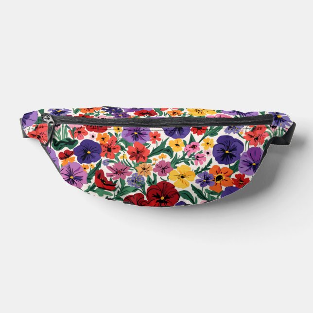 Helle Stiefmütterchen im Blumenmuster für den Früh Bauchtasche (Ablage )