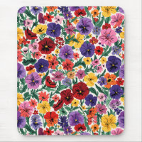 Helle Stiefmütterchen im Blumenmuster für den Früh