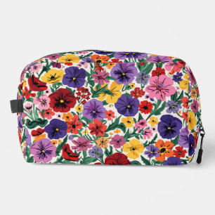 Helle Stiefmütterchen im Blumenmuster für den Früh Waschbeutel