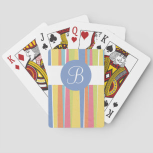 Helle Streifen benutzerdefinierte Monogramm-Spielk Spielkarten