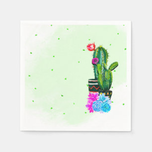 Helle Streifen Fiesta Succulents Cinco de Mayo Serviette