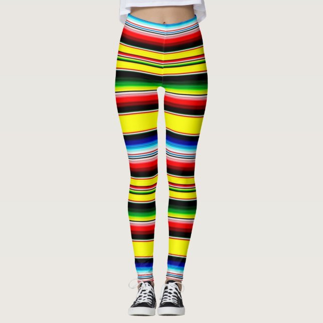 Helle Streifen Leggings (Vorderseite)