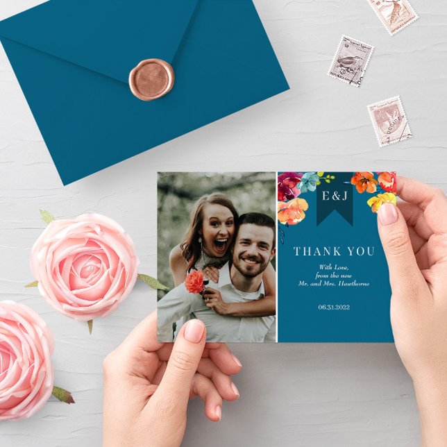 Helle Summer elegante Wedding "Danke" Card Save The Date (Von Creator hochgeladen)