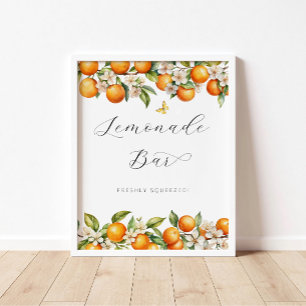 Helle Summer Orange Baby Dusche Limonade Bar Poster