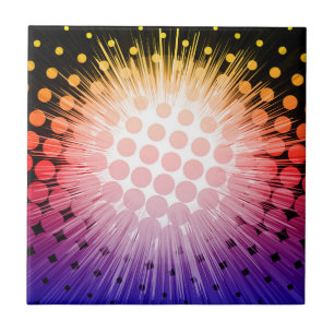 Helle Super-Held Pop-Art Fliese