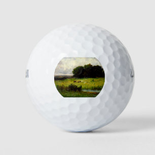 Helle Szene von Rindern bei Stream - Edward Mitche Golfball