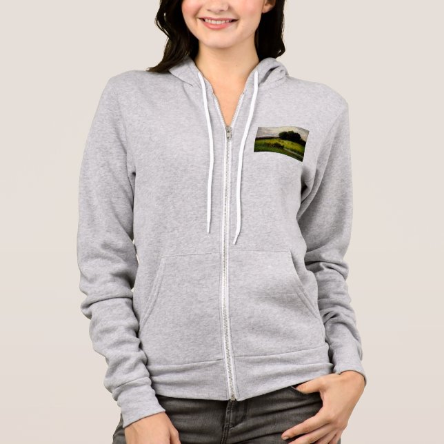 Helle Szene von Rindern bei Stream - Edward Mitche Hoodie (Vorderseite)