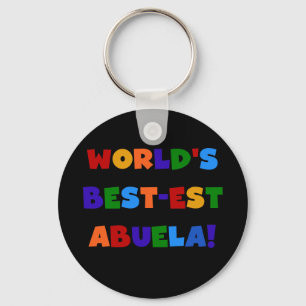 Helle T-Shirts des Gut-est Abuela der Welt Farb Schlüsselanhänger