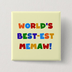 Helle T-Shirts des Gut-est Memaw der Welt Farb Button