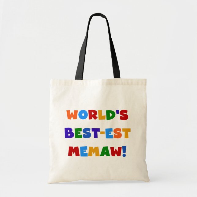 Helle T-Shirts des Gut-est Memaw der Welt Farb Tragetasche (Vorne)