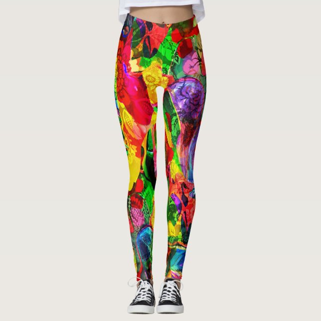 Helle Texturformen Leggings (Vorderseite)