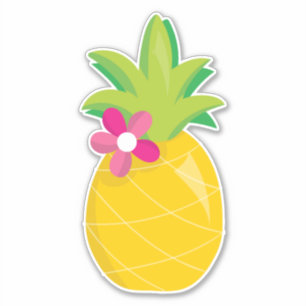 Helle tropische Ananas  Aufkleber