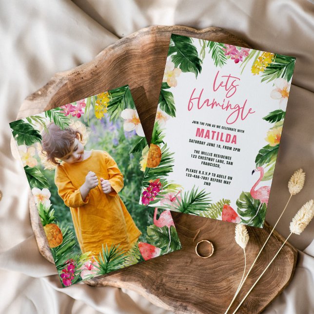 Helle tropische ließ flamingle Foto Geburtstag (Von Creator hochgeladen)